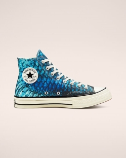 Converse Animal Print Chuck 70 Női Magasszárú Türkiz/Fekete | EFBALQT-HU